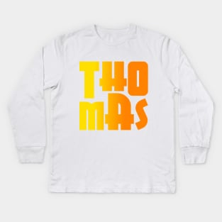Thomas, name, typography Kids Long Sleeve T-Shirt